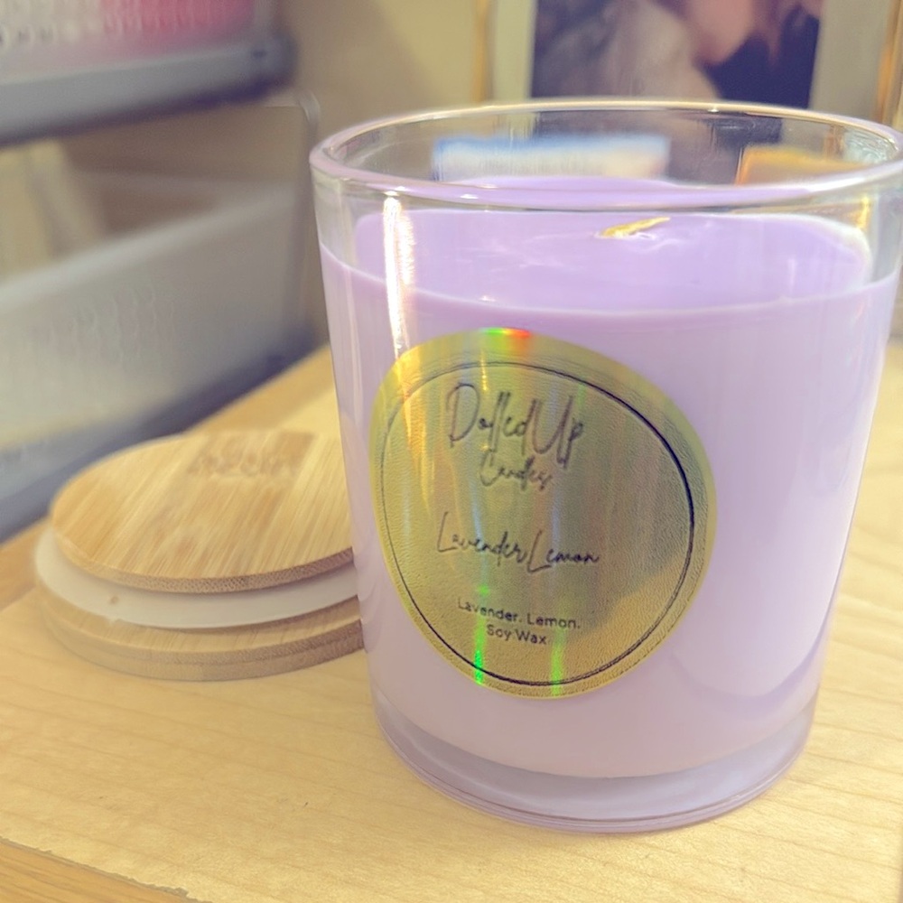 7oz Lavender Lemon Scented Soy Wax Candle - Picture 3 of 3